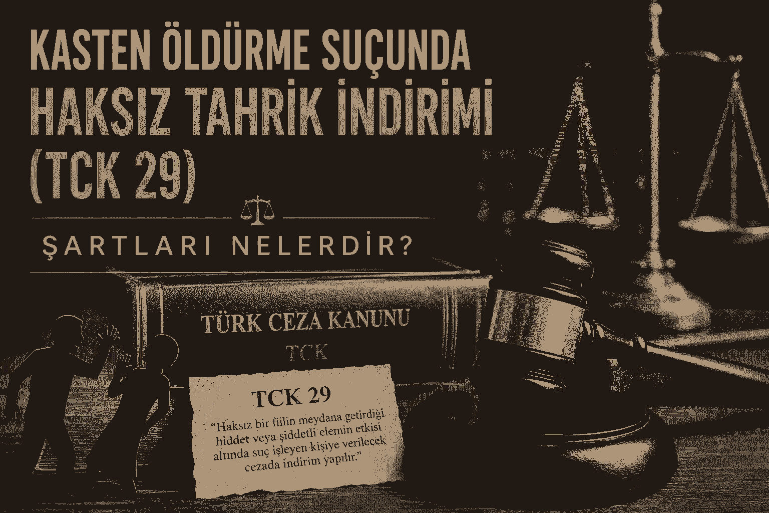 Kasten Öldürme Suçunda Haksız Tahrik İndirimi (TCK 29) Şartları Nelerdir?