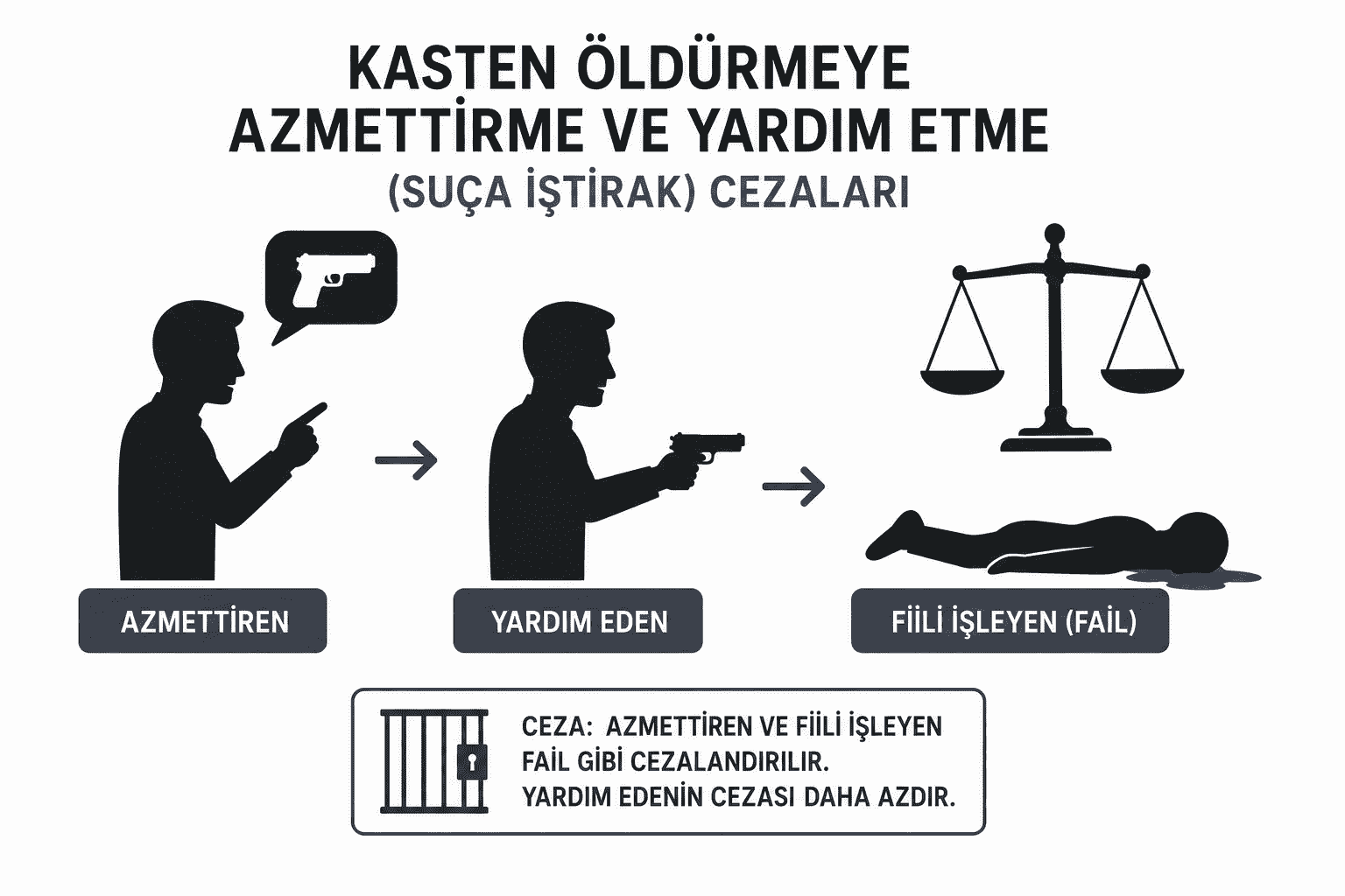Kasten Öldürmeye Azmettirme ve Yardım Etme (Suça İştirak) Cezaları